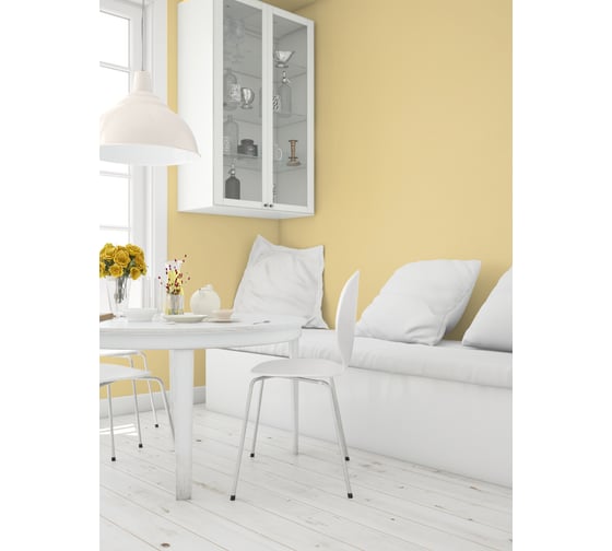 Колерованная краска GOODHIM S D2 RAL 085 90 30 моющаяся, водно-дисперсионная акриловая, 7 кг, 4.45 л 55151