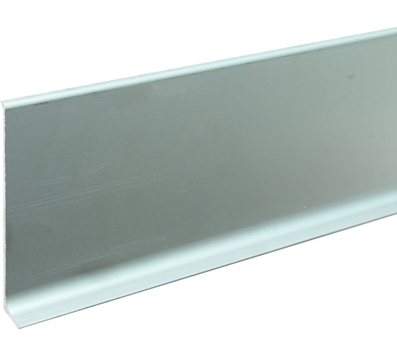Плинтус Bonkeel ПЛ80, алюминиевый, серебро люкс, 1800x78.5x11.2 мм 562365 1