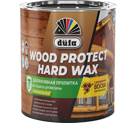 Пропитка Dufa WOOD PROTECT HARD WAX каштан, 0.75 л МП00-010448