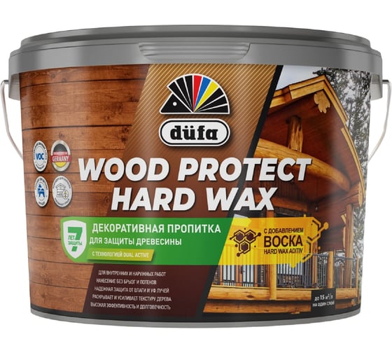 Пропитка Dufa WOOD PROTECT HARD WAX пиния, 9 л МП00-010460