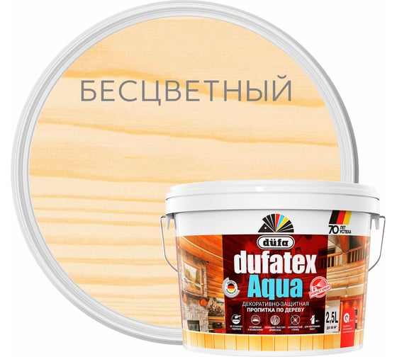 Пропитка Dufa TEX-AQUA бесцветный, 2.5 л Н0000003485 1