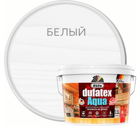 Пропитка Dufa TEX-AQUA белый, 2.5 л Н0000003496