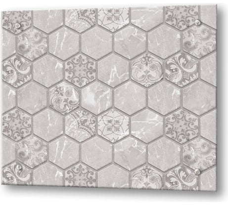 Фартук для кухни на стену ООО Оптион панель из закаленного стекла, 600x500 мм, Византийская плитка 83022