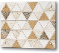 Фартук для кухни на стену ООО Оптион панель из закаленного стекла, 600x500 мм, Треугольная плитка 83029