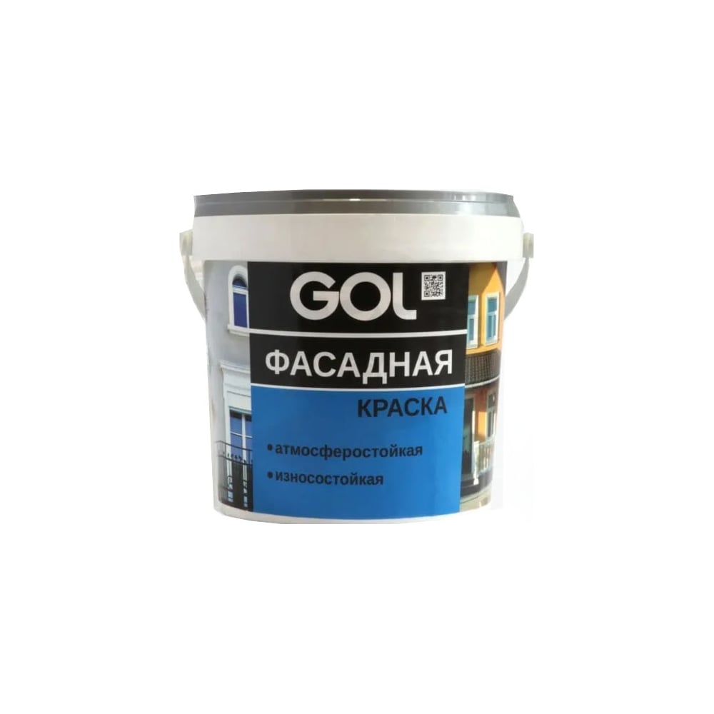 Краска акриловая фасадная PALIZH GOL ВД-АК-1180 белоснежная 163К 1,4 кг ...
