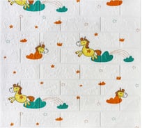 Мягкая самоклеящаяся 3D панель LAKO Детская Единороги, рулон, 70x600 см LKD-87-04-NF20-RU