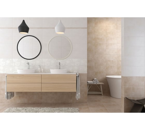 Плитка настенная LB CERAMICS Дюна 1039-0254 (песочный; 20х40 см; 23 шт.; площадь упаковки 1,81 кв.м) СК000040929