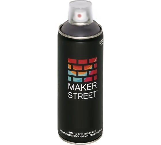 Краска (эмаль) для граффити и декоративно-оформительских работ MAKERSTREET MS400 400 мл, 701 Темно-серый 361191