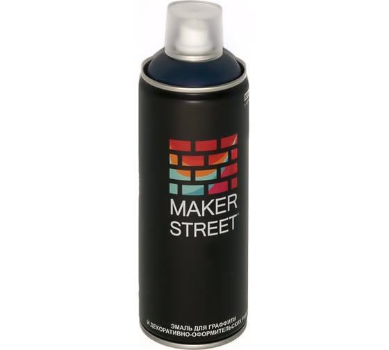 Краска (эмаль) для граффити и декоративно-оформительских работ MAKERSTREET MS400 400 мл, 504 Серо-синий 361123 1