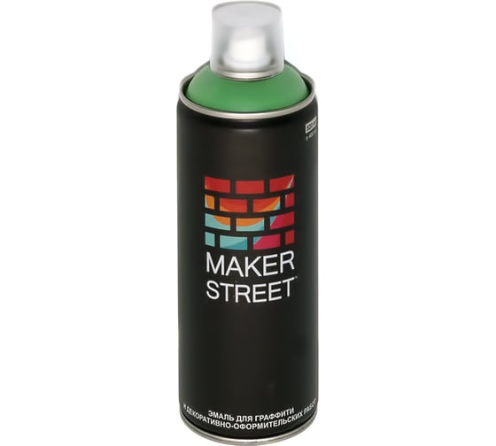 Краска (эмаль) для граффити и декоративно-оформительских работ MAKERSTREET MS400 400 мл, 609 Салатовый 361135