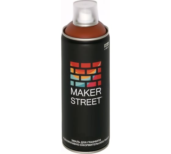 Краска (эмаль) для граффити и декоративно-оформительских работ MAKERSTREET MS400 400 мл, 800 Ореховый 361193 1