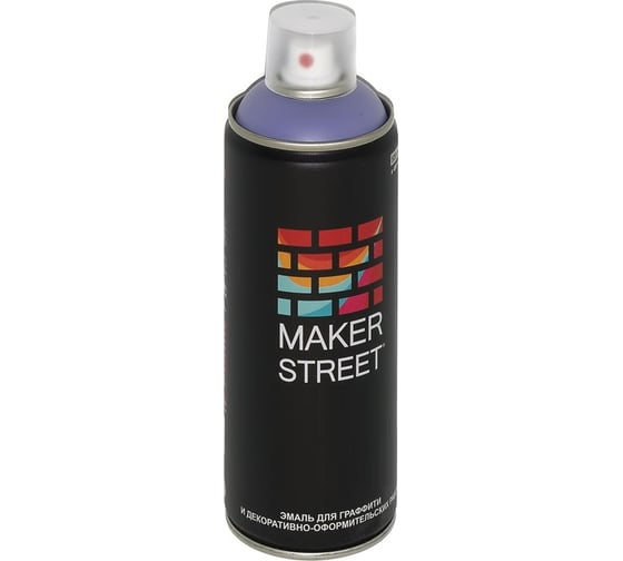 Краска (эмаль) для граффити и декоративно-оформительских работ MAKERSTREET MS400 400 мл, 406 Сиренево-синий 361118 1