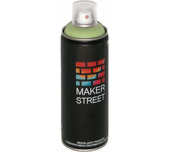 Краска (эмаль) для граффити и декоративно-оформительских работ MAKERSTREET MS400 400 мл, 601 Фисташковый 361129