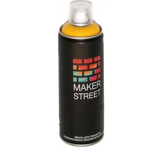 Краска (эмаль) для граффити и декоративно-оформительских работ MAKERSTREET MS400 400 мл, 104 Кадмий желтый 361034