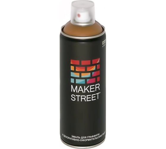Краска (эмаль) для граффити и декоративно-оформительских работ MAKERSTREET MS400 400 мл, 100 Темно-бежевый 361029 1