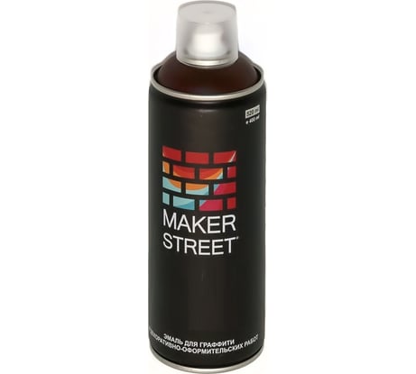 Краска (эмаль) для граффити и декоративно-оформительских работ MAKERSTREET MS400 400 мл, 803 Темный шоколад 361196