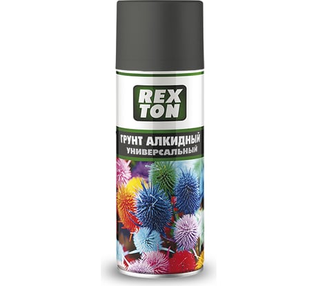 Алкидный универсальный грунт REXTON черный, аэрозоль RT140.00
