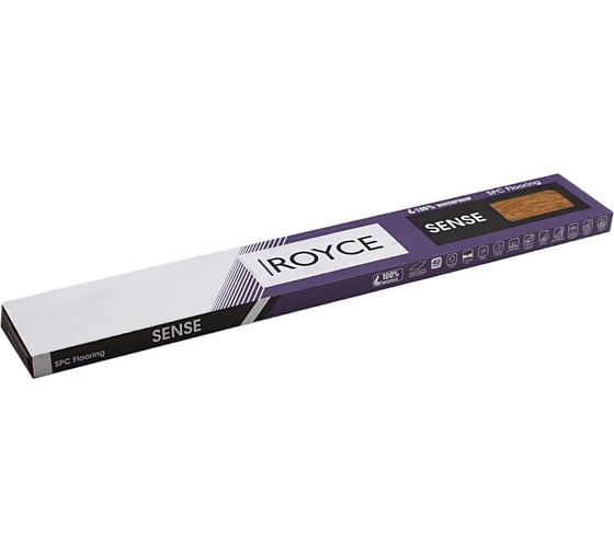 Виниловый ламинат Royce Sense, 2.16 м2, 100% водостойкий, UV лак с функцией Extreme protection 712 Дуб Домм