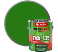 Эмаль ПФ-115 Profilux SUPERPRICE зелёная, 1.9 кг МП000018736