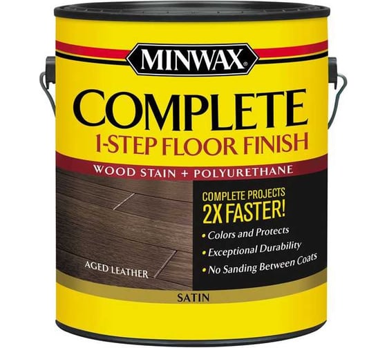 Финишное покрытие MINWAX COMPLETE 1-STEP Состаренная кожа, полуматовый, 3.785 л 67205 1