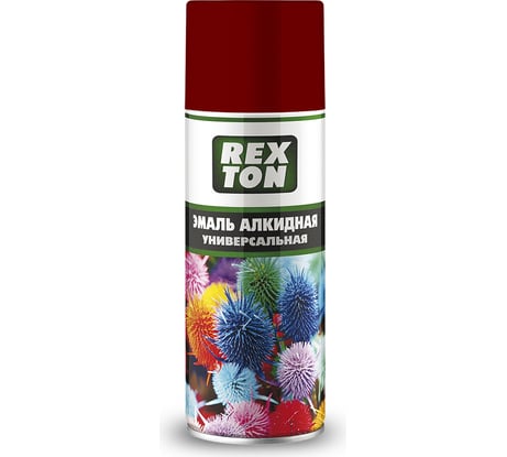 Алкидная универсальная эмаль REXTON вишневый, аэрозоль RT100.50