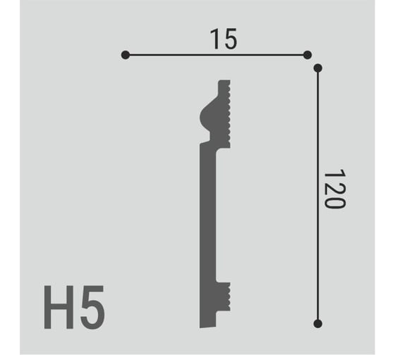 Плинтус напольный Де-Багет XPS POLYMER Н 5 00-00105899
