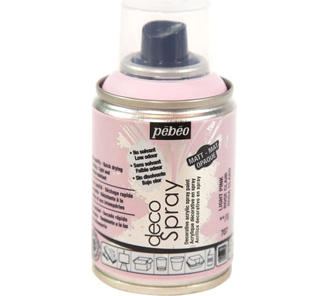 Краска PEBEO decoSpray на водной основе, аэрозоль, 100 мл, светло-розовый 533385