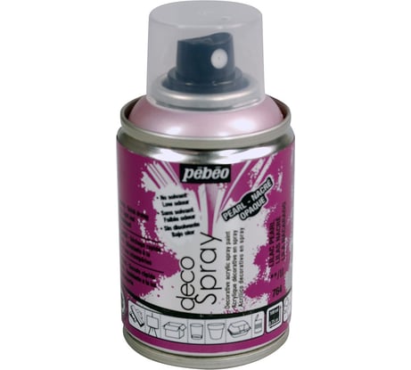 Краска PEBEO decoSpray на водной основе, аэрозоль, 100 мл, лиловый перламутровый 530761