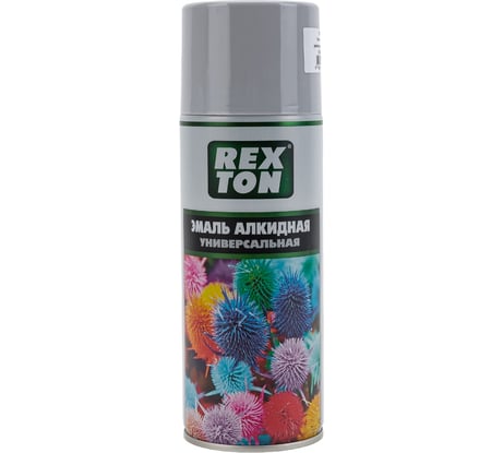 Алкидная универсальная эмаль REXTON светло-серый, аэрозоль RT101.40