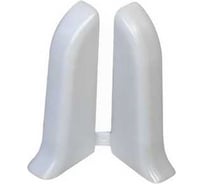 Торцевые заглушки для плинтуса Ideal Комфорт 55 мм, 001 белый, пара К55-Тп 001 БЕЛ 26346941