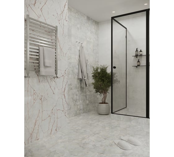 Плитка для пола Beryoza Ceramica Avalanche G серый, 418x418x8 мм, 8 шт. ТГ-00005820