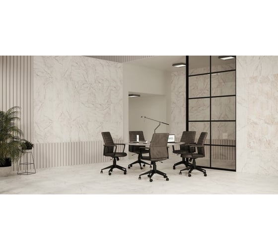 Плитка для пола Beryoza Ceramica Briere G белый, 418x418x8 мм, 8 шт. ТГ-00005664