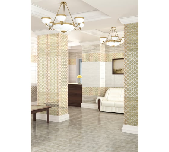 Плитка для стен Beryoza Ceramica Винтаж бежевый, 200x500x8 мм, 11 шт. ТГ-00003785