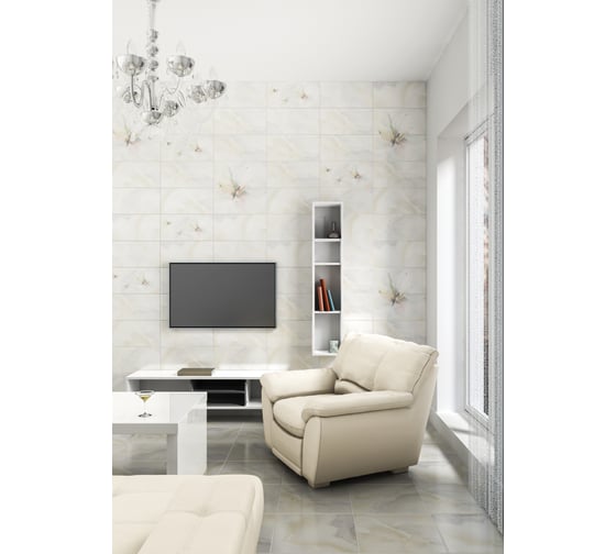 Плитка для пола Beryoza Ceramica Оникс G салатный, 418x418x8 мм, 8 шт. ТГ-00005372