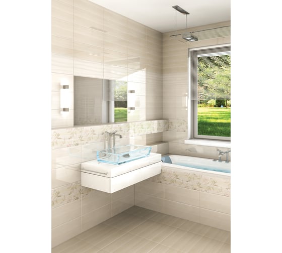 Плитка для стен Beryoza Ceramica Турин бежевый, 200x500x8 мм, 11 шт. ТГ-00003930