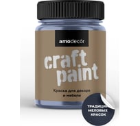 Меловая краска для мебели и прикладного творчества Amo decor полярная ночь, 0.25 кг ТД000006880