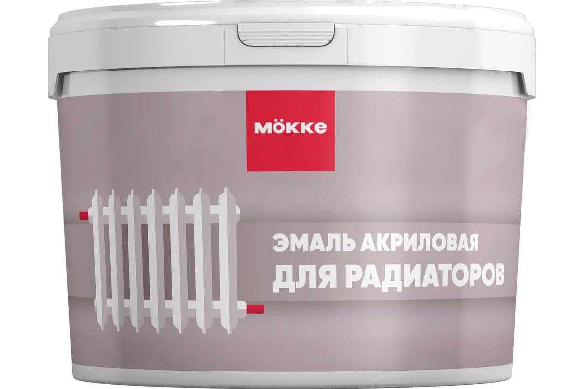 Эмаль для радиаторов ООО  Пак MÖKKE акриловая, матовая, белый, 0.4 .