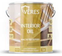 Масло для дерева VERES interior oil, 3 л, белое 255529