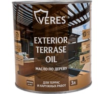 Масло для дерева VERES exterior terrase oil, 3 л, белое 255541