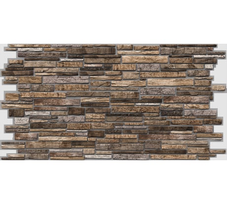 Панель пвх Регул камень "пластушка коричневая" 0.4 мм, 1 шт. ПК1