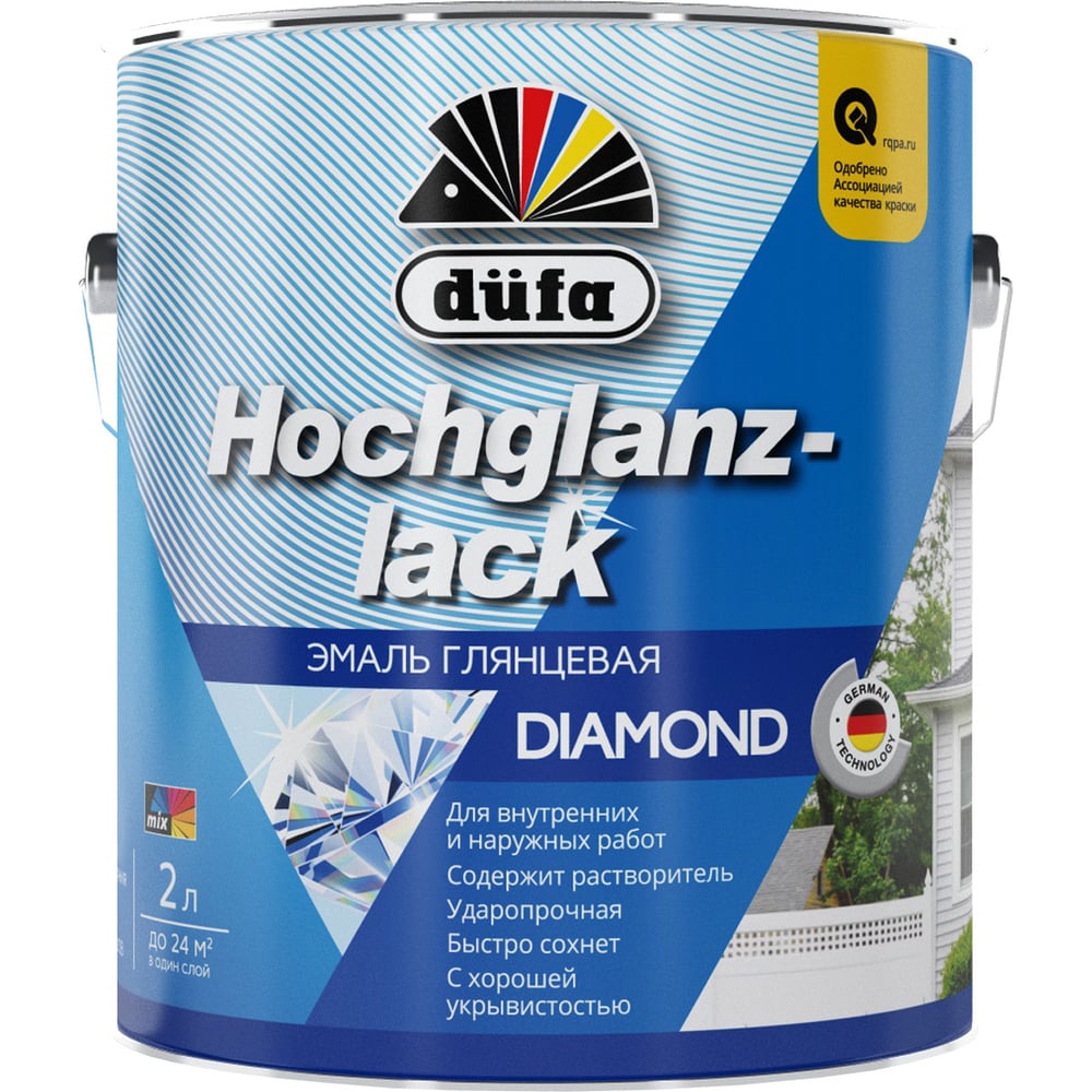 Эмаль Dufa HOCHGLANZLACK белaя 2 л МП00-0094 МП00-009406 - выгодная ...