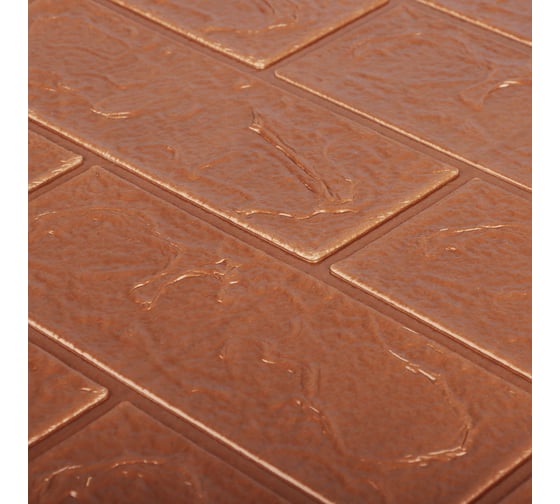 Самоклеящаяся плитка INBLOOM 70x77x0.3 см, XPE, терракот 172-075