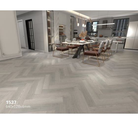 Ламинат Floorwood SPC Authentic 0.5 мм, 43 класс, 4U micro, 640х128х4 мм, 1537 Cassiopea celeste/Небесная Кассиопея, 1.3107 кв.м 1506-37А