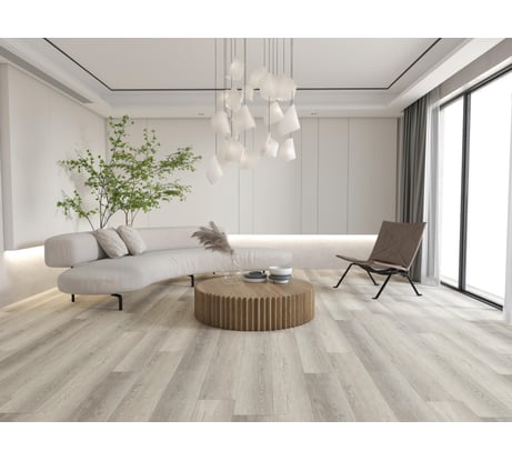 Ламинат Floorwood SPC Quantum 0.5 мм, 43 класс, 4V, 1220x228x5 мм, c подложкой, Дуб Содди/Soddy Oak, 2.23 кв.м 8801