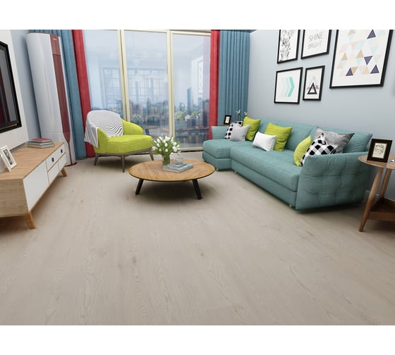 Ламинат Floorwood SPC Joy 0.5 мм, 43 класс, 1220x182x3.5 мм, Sky/Скай, 2.665 кв.м 8944