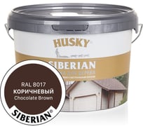 Акриловая краска для дерева HUSKY SIBERIAN коричневый RAL 8017, 2.7 л 31942