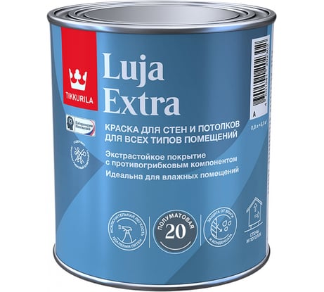 Экстра-стойкая краска Tikkurila LUJA EXTRA A п/мат 0,9л 700014023