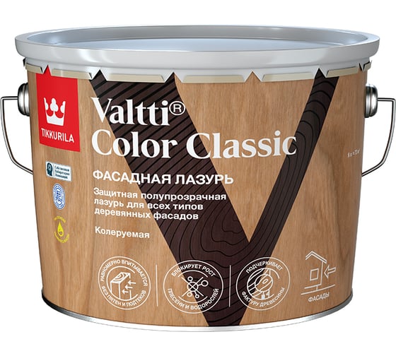 Лазурь Tikkurila VALTTI COLOR CLASSIC EC 9л 700014016