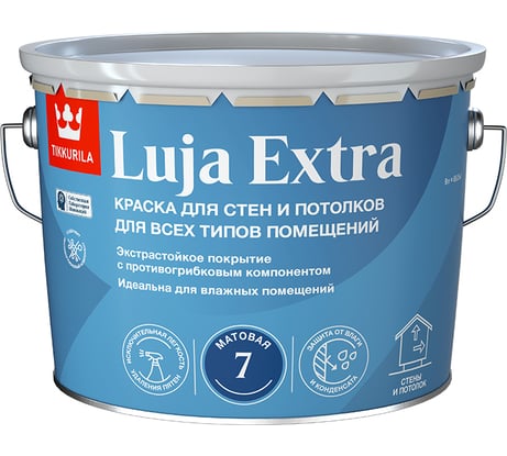 Экстра-стойкая краска Tikkurila LUJA EXTRA A мат 9л 700014019