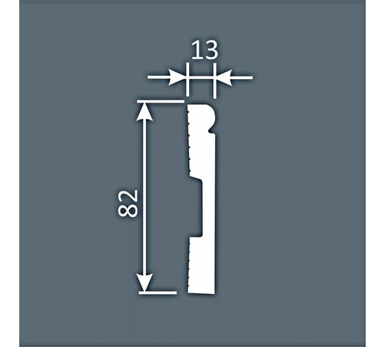 Плинтус Cosca Decor px032 82x13x2000 мм, экополимер 00-00070892